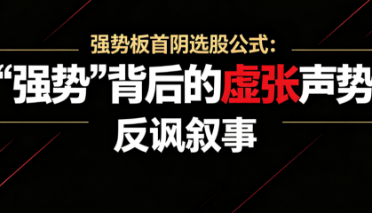 强势板首阴选股公式：反讽叙事——"强势"背后的虚张声势