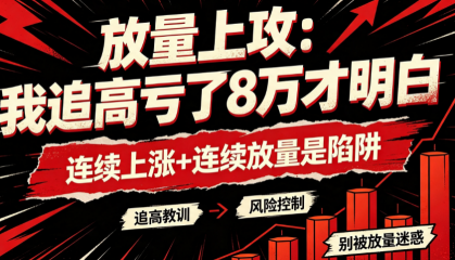 放量上攻：我追高亏了8万才明白，连续上涨+连续放量是陷阱