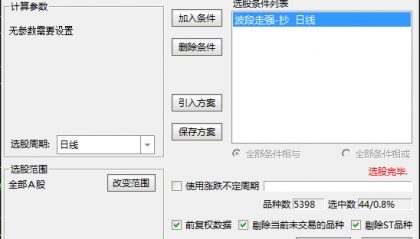 【波段走强】副图/选股指标，建议在30分钟以上周期使用，避免在单边行情中反向操作！