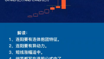 D078连阳连体抱团战法解读:连阳要有连体抱团特征,连阳要有异动力,短线涨幅适中。