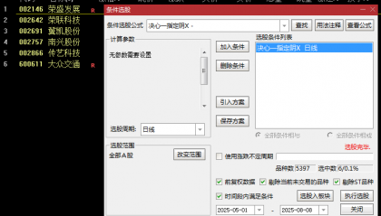 【决心一指定阴阳】主图/副图/选股指标 设置预警的时间是盘后预警 预警出现之后是次日进场