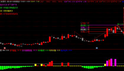 通达信【疯牛预测模型】主图+【机构控盘】副图套装指标，结合了多种技术和算法，预测和判断涨跌趋势！