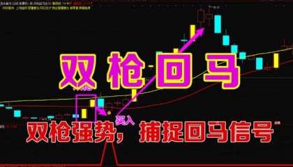 【双枪回马】主图/副图/选股指标，强势回马枪，精准捕捉涨停回马枪买点，手机可用！
