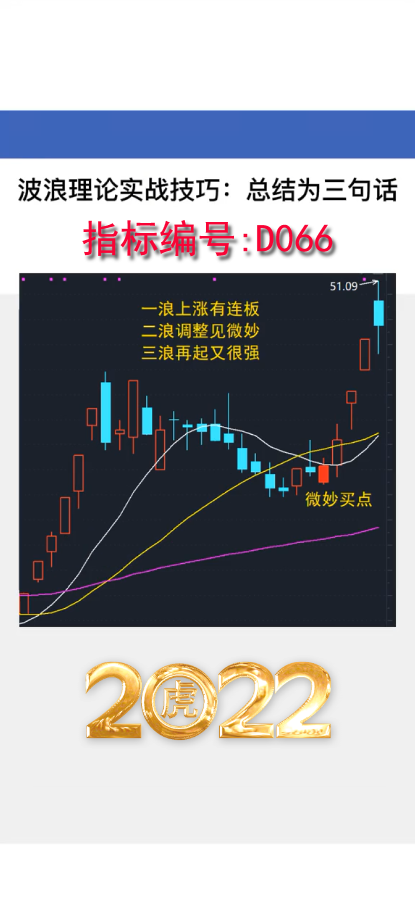 D066波浪连板战法：实战技巧一浪上涨有连板，二浪调整见微妙，三浪再起又很强。