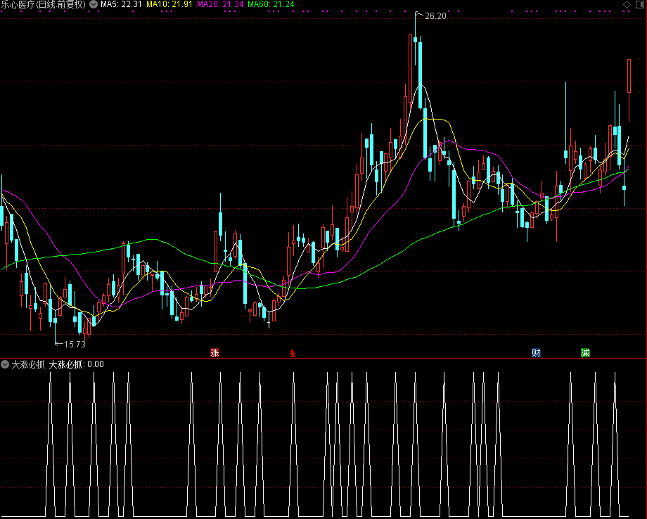 大涨必抓（通达信公式 副图 源码 测试图）没加密没未来函数