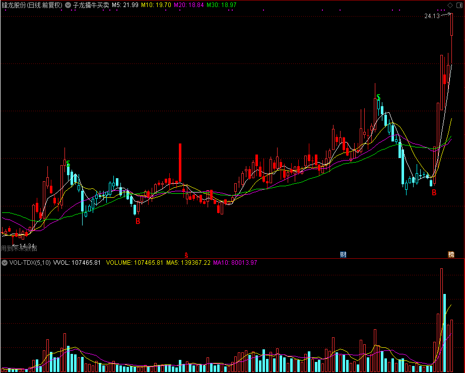 子龙擒牛买卖（通达信公式 主图 源码 测试图）