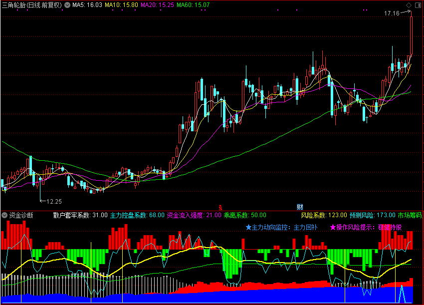 资金诊断趋势（通达信公式 副图 源码 测试图）