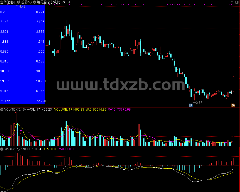 筹码监控（通达信公式 主图 源码 测试图）