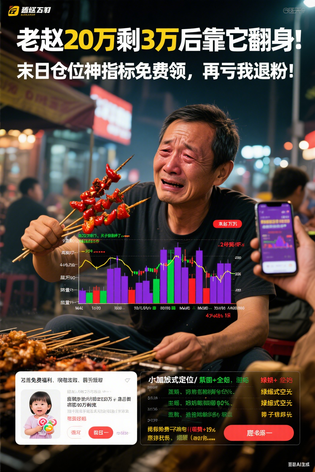 ⚡“老赵20万剩3万后靠它翻身！末日仓位神指标免费领，再亏我退粉！”⚡