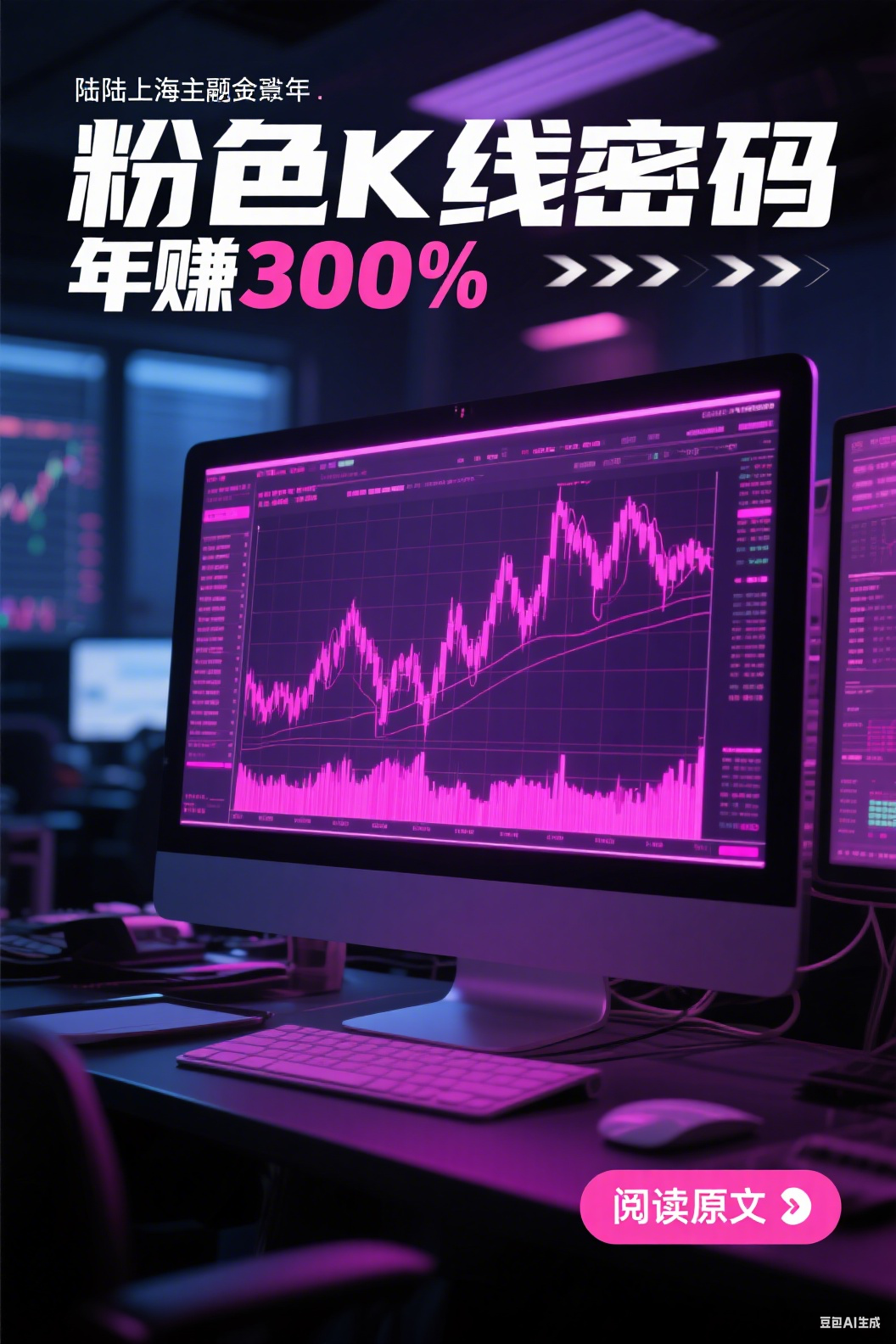 【震惊】她靠这串“粉色K线密码”从韭菜到年赚300%，今天免费送你！