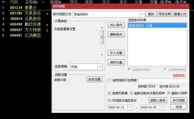 通达信【资金动向】副图指标，趋势行情中的加仓时点判断，震荡市突破方向的预判！