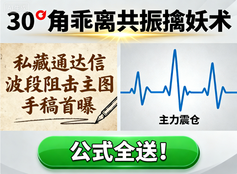 30°角乖离共振擒妖术：私藏通达信波段阻击主图手稿首曝，我用它把主力震仓画成心电图，公式全送！