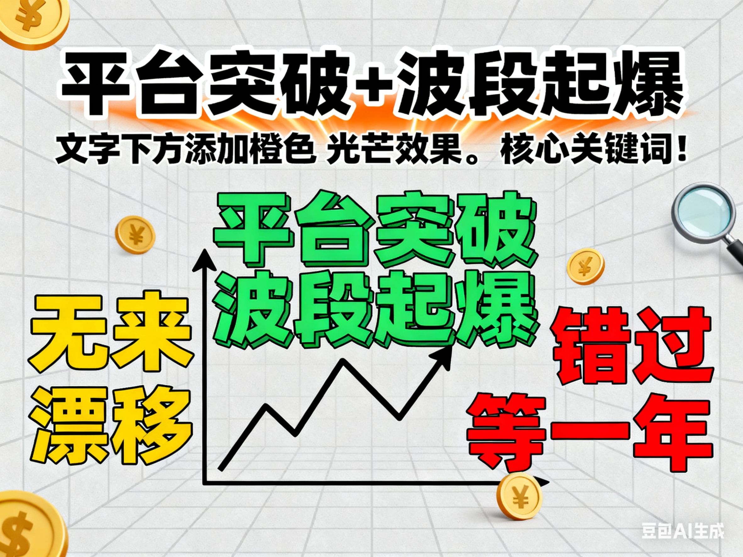 “平台突破+波段起爆”主图指标全解密：无未来、不漂移，错过等一年！