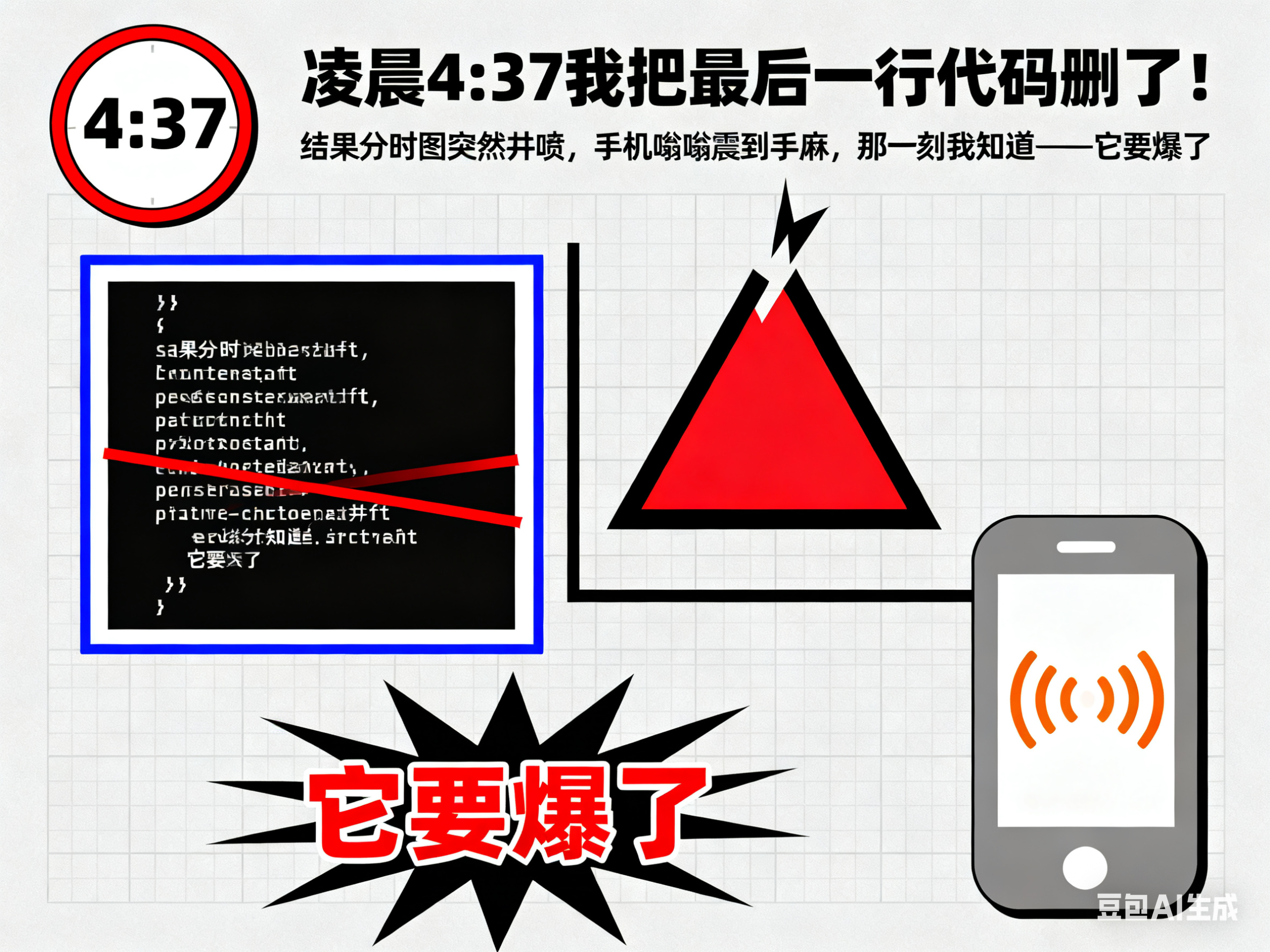 凌晨4:37我把最后一行代码删了！结果分时图突然井喷，手机嗡嗡震到手麻，那一刻我知道——它要爆了