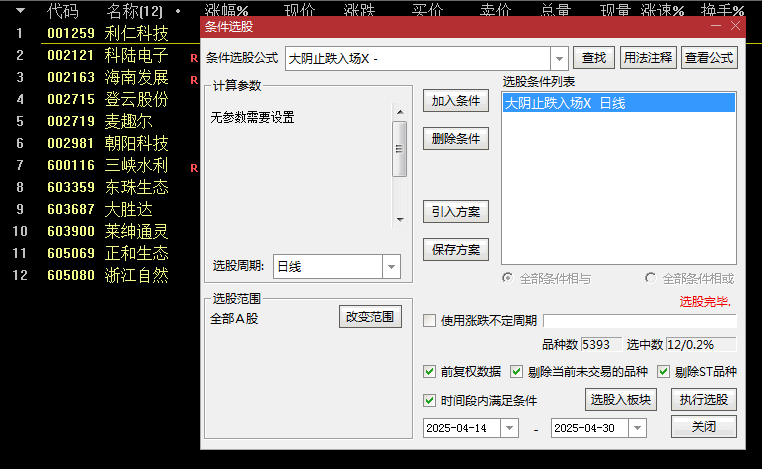 通达信【大阴止跌入场】主图/副图/选股指标，通过量化主力洗盘特征，帮助把握大阴线止跌机会！