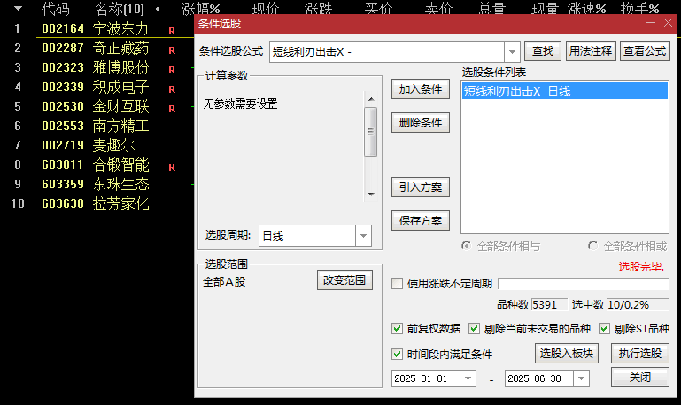 潜力【短线利刃出击战法】主图/副图/选股指标，温和上涨行情中短线机会，情绪回暖初期反弹机会！