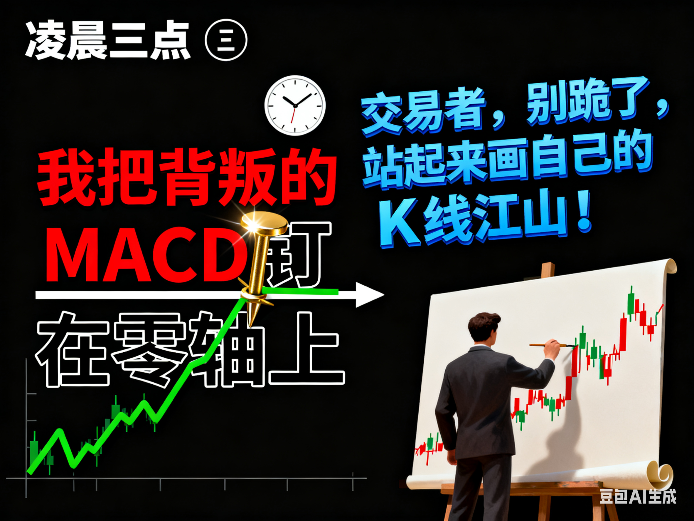 凌晨三点，我把背叛的MACD钉在零轴上，它突然开口说话：交易者，别跪了，站起来画自己的K线江山！