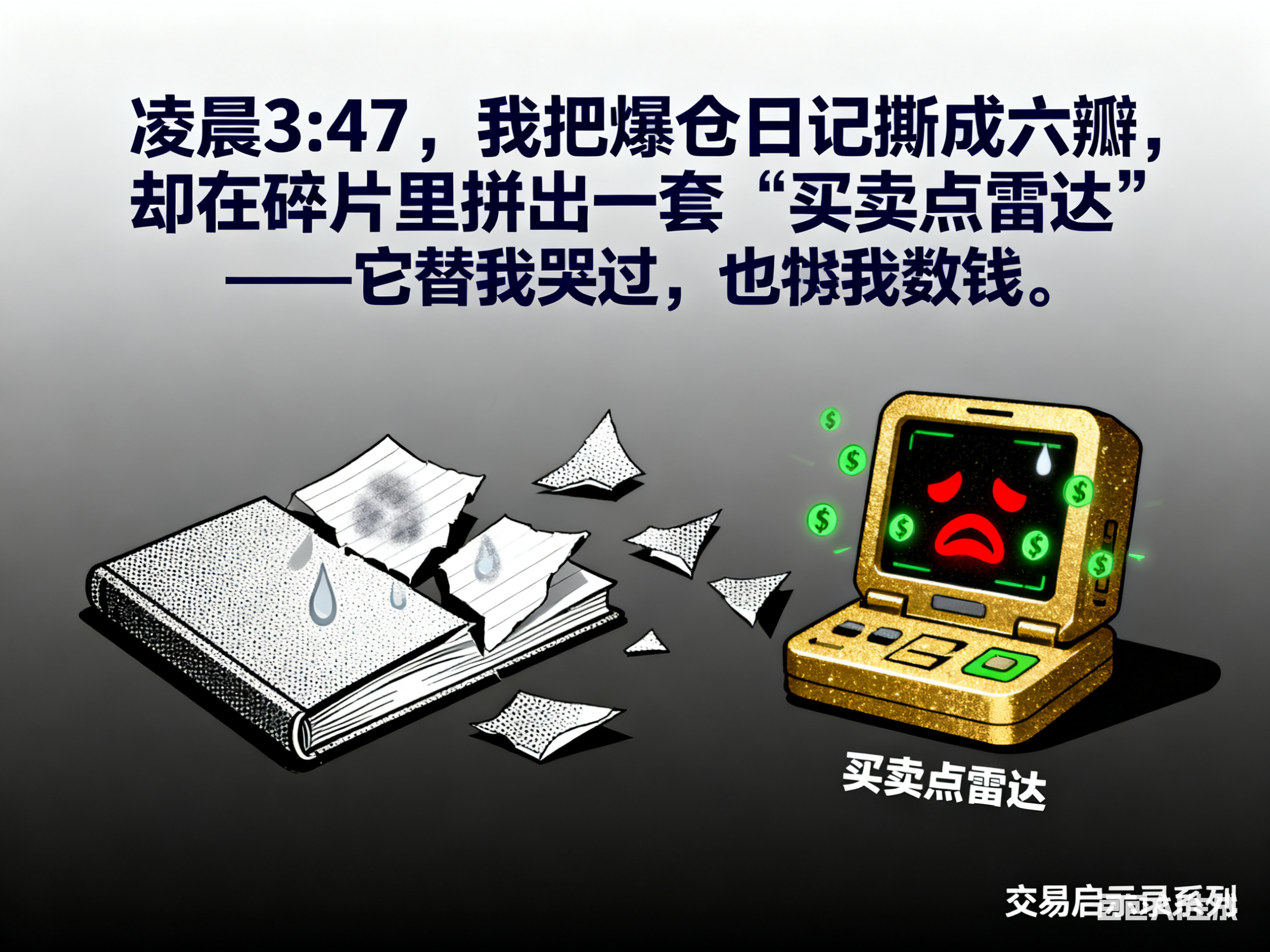 凌晨3:47，我把爆仓日记撕成六瓣，却在碎片里拼出一套“买卖点雷达”——它替我哭过，也替我数钱