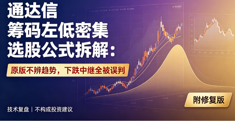 筹码单峰密集就涨？原版太天真，这套“四阶筹码源码”专抓突破前夜！