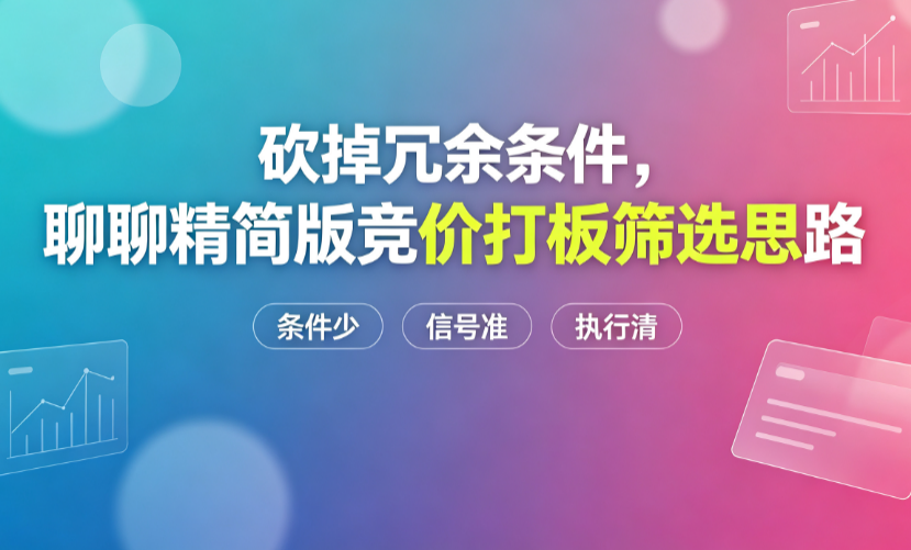 回测多批竞价样本，打磨游资爆量竞价筛选逻辑