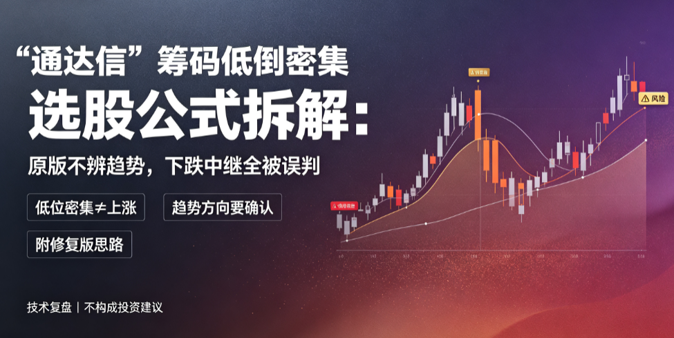反常识：低位阳十字，其实是个坑｜通达信源码