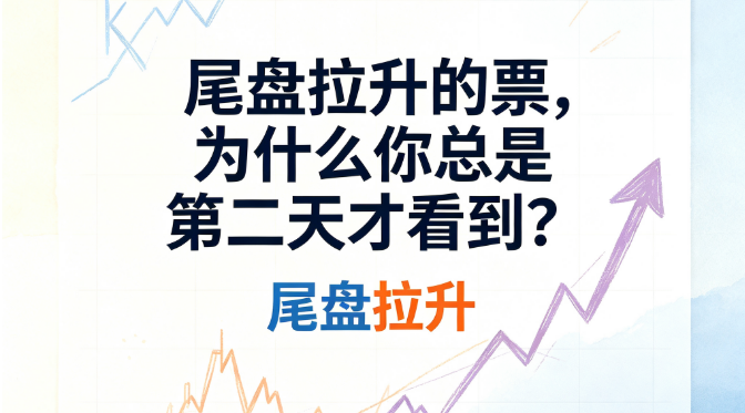 尾盘拉升的票，为什么你总是第二天才看到？｜尾盘拉升