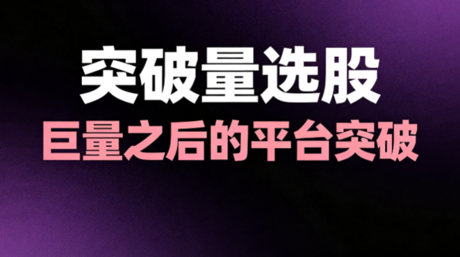 巨量出现之后，怎么盯紧量能平台突破机会 ——通达信选股公式分享