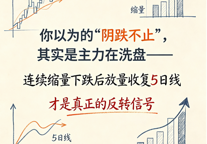 下跌途中"量价齐缩"后放量收复5日线——这个组合胜率有多高？