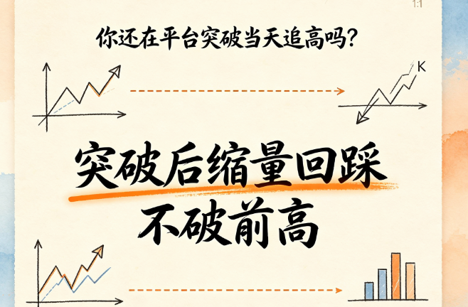 突破当天追高=接盘，缩量回踩不破前高=吃肉——差别就在这三步