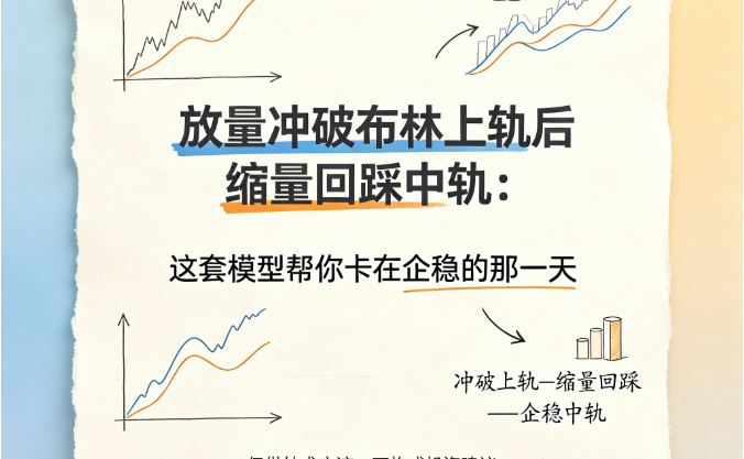 放量冲破布林上轨后缩量回踩中轨：这套模型帮你卡在企稳的那一天
