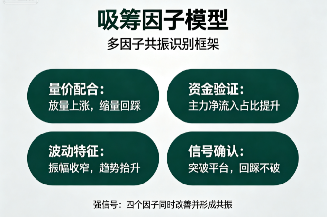 吸筹因子模型：多因子复合观察手记，趋势乖离与资金力度线组合