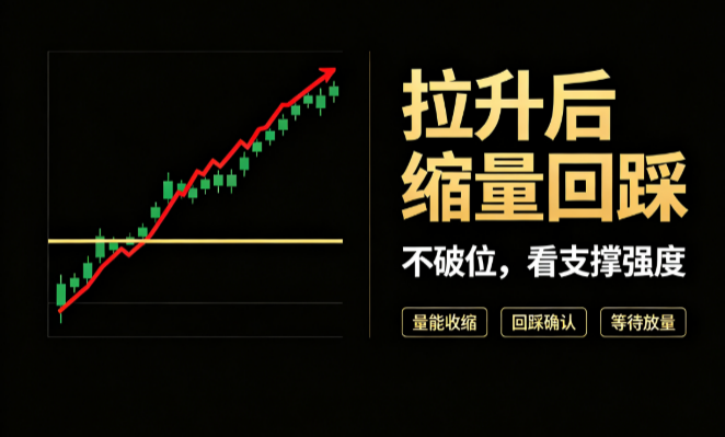 拉升后缩量回踩不破位，强势中继的低吸观察点怎么找 —— 缩量回踩选股公式（附通达信源码）