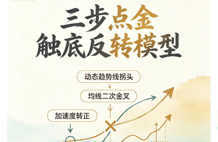 跌了这么久该抄底了？三步点金用"趋势拐头+二次金叉+加速度转正"帮你确认底部，不再接飞刀