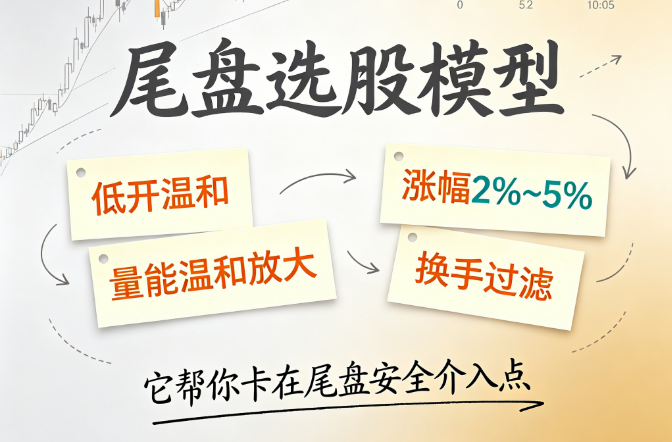 尾盘选股：为什么它要求WR上穿50？因为真正的稳健买点，是"当天震荡洗盘+尾盘资金回流"的那一刻