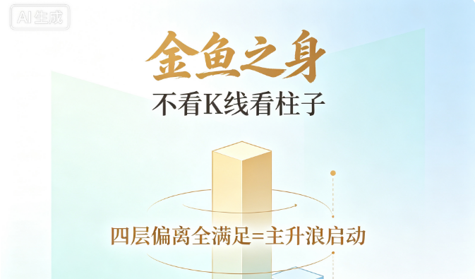 金鱼之身：五层强弱分层柱+偏离共振，锁定主升起爆点的副图量化系统