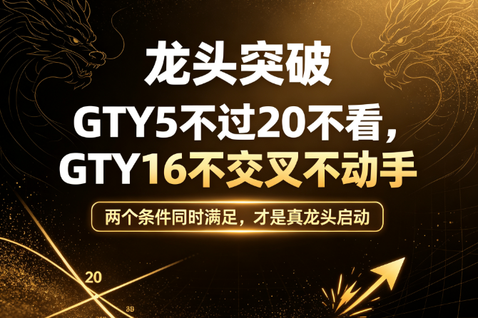 龙头突破就像给资金流做CT——GTY2/GTY3差分捕捉动能拐点，GTY13/GTY15获利盘交叉验证主力意图，三层过滤筛出真正的龙头