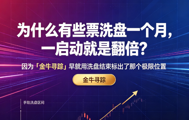洗蟠结束是潜伏号，金牛寻踪是冲锋号——「金牛寻踪」用一根星辰线，把你按在主升浪的起点