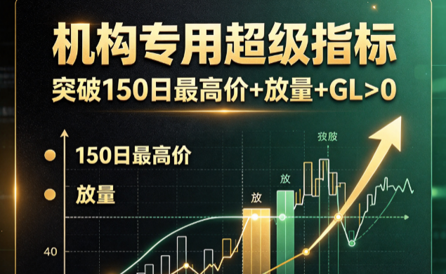 150日区间0.618黄金位回踩（偏离不到2%）+收阳+GL转正——「机构专用超级指标」的"黄金回踩"买点
