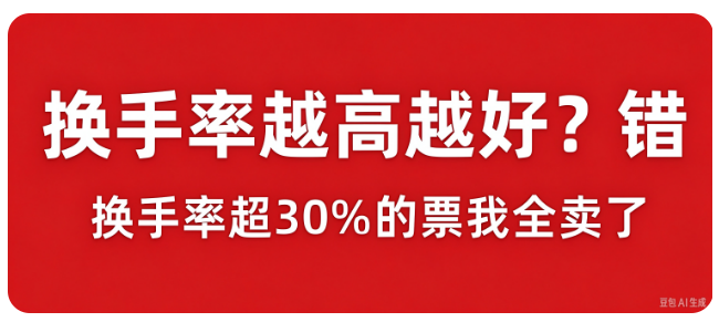 换手率超30%的票，我全卖了，原因很现实